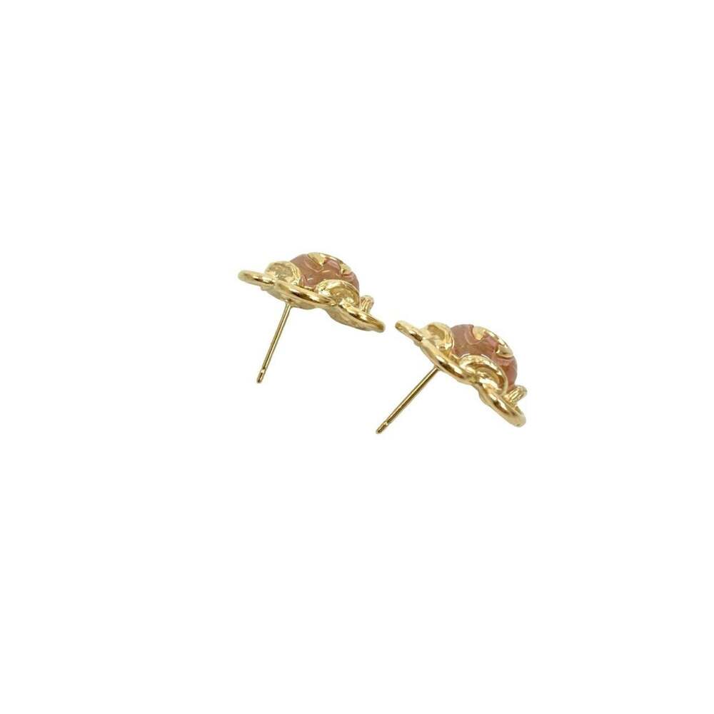 CHANEL Authentic Pink Logo Earrings - Picture 6 of 6